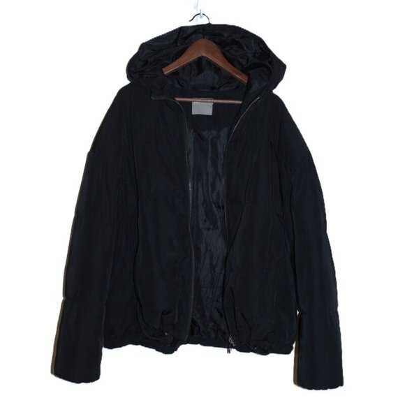 ASOS Relaxed-Fit Hooded & Warm Bomber Jacket in Black - Size 16/XL - Picture 3 of 12